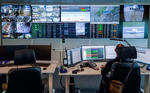 GVA Operations Room – das Wetter-Dashboard ist in der unteren Bildschirmreihe in der Mitte zu sehen.